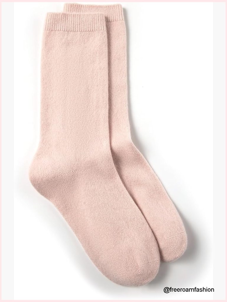 Crew Length Cashmere Socks For Women And Men, Cozy, Gift Box
